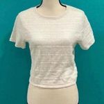 American Eagle ⭐️  white textured teeshirt in size small Photo 0
