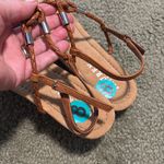 Ralph Lauren Caramel Leather upper Braided Sandals Tan Size 8 Photo 6