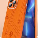 Ultra Thin Full Body Protective Soft Bumper iPhone 13 Pro 6.1” Case Orange Photo 1