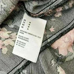 American Eagle  Outfitters Black Floral Short Sleeve Top Size M Photo 2