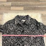 Denim & Co | d & co stretch corduroy jacket damask print L Black Size L Photo 6