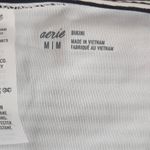 Aerie  Black and White Stripe Bikini Bottoms NWT Size Medium Full Coverage Bottom Photo 7