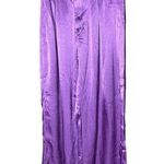 Free People Good Days Satin Trousers Wide Leg Pleating Purple Size XS Photo 0