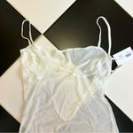 We Wore What NWT White Sheer Midi Dress Scoop Back Stretchy Swim Coverup Mesh Chic Photo 6