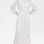 Goop G. Label White CITRINE PRINTED long sleeve midi DRESS size 12 Photo 3