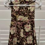 Vintage Brown Floral Dress Size 3 Photo 1
