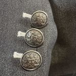 Kasper vintage denim look open stitch 2 piece blazer trouser pantsuit size 8 Photo 6