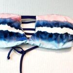 Splendid Tie Dye Stripe Reversible Soft Cup Bandeau Bikini Top S NWT Blue Pink Photo 0