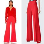 Alice + Olivia Dylan High Rise Wide Leg Pants in Poppy Red 6 Photo 9
