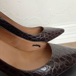 Talbots Pointed-toe Dark Brown Croc-embossed Pump Photo 4