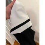 Trina Turk  White Trousers with Back Stripes and Black Back Sz. 4 Photo 7