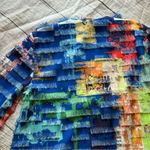 ALI MILES Lightweight Jacket Fringe Colorful Blue Green Pink Size Petite Small Photo 14