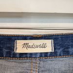 Madewell  Rigid Denim A-Line Button Fly Mini Jean Skirt Destructed Edition 26 Photo 5