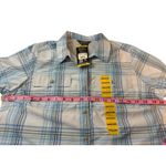 Eddie Bauer NWT  Shirt Womens Blue Plaid Adventurer Dry Size Medium UPF 50 Photo 5