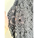 Anthropologie Dolman Sleeve Sheer Crochet Cover Up Maxi Dress Black Women Photo 2