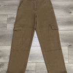 Wilfred Free Aritzia Meave Cargo Mid Rise Straight Ankle Pants Brown Size 0 Photo 0