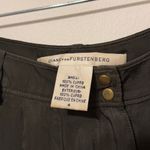 Diane Von Furstenberg  Silk High Waisted Shorts Size 4 Green Photo 3