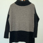 Eileen Fisher Ribbed Yak Merino Wool Cowl Neck Boxy Sweater Size Medium Photo 0