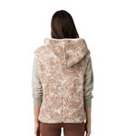prAna Womens Polar Escape Vest Tan Sherpa Hoodie Full Zipper Jersey Lined Medium Photo 4