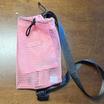 NWOT Free People Movement Mesh Sling Bag Double Bag Design Drawstring Bag Pink Photo 2