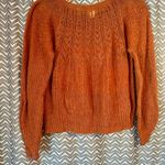 Anthropologie Maeve | Lindsay Pointelle Sweater, Rust, Size S Photo 6