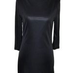 ZARA Black Cutout Back 3/4 Sleeves Evening Cocktail Special Event Mini Dress M Photo 3