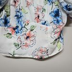 Abercrombie & Fitch Womens Ruched Puff Sleeve Scoopneck Top Floral Crop Sz XL Photo 2