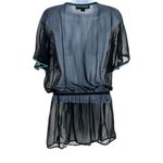 Forever 21 Embroidered Sheer Boho Short Sleeve Top or Swim Cover Up Top Small Photo 18