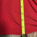 Calvin Klein  medium red dressy pullover v-neck sweater ruched bottom sparkly NWT Photo 6