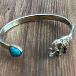 Bansri Turquoise and Gold Elephant Bangle Blue Photo 1