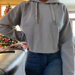Charlotte Russe Dusty Gray Cropped Hoodie Photo 0