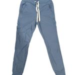 Halara Softlyzero HighWaisted Drawstring Full Length Joggers Gray Blue XS Petite Photo 1