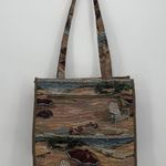 Jade Vintage Tapestry Beach Tote Bag Vacation Travel Tan Photo 6