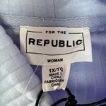 FOR THE REPUBLIC Sz 1X Womens Top Lilac Purple Ribbed Knit Mock Neck Pullover Photo 5