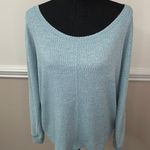 Cyrus Waffle Wave Long Sleeve Blue Blouse Size Large Photo 0