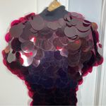 ASOS ARRANGE high neck paillette sequined fringe hem maxi dress in merlot size 2 Red Photo 3