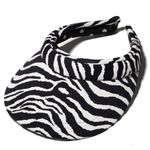 Lele Sadoughi NWT  x Solid & Striped Collab Zebra Print Visor Terrycloth Beachy Photo 4