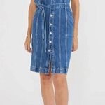NWT Ética Denim Issa Seamed Dress Topaz River Sz S Blue Photo 0