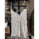 retrofete Haven Embellished Mini Dress White/Silver Womens Size Medium Silver Photo 14