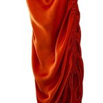 ZARA  Satin Side Ruched Slip Dress Orange Sz S Photo 4