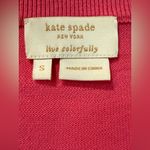 Kate Spade Kate‎ Spade Beaded Embellished Cardigan Barbie Pink Sweater 100% Cotton Size S Photo 3