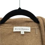 White + Warren Tan 100% Cashmere Cardigan Size L Photo 2