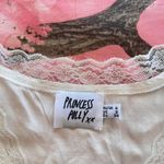 Princess Polly coquette silk white lace tie front blouse Photo 2