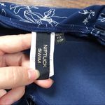 Niptuck Swim • Joanne one piece swimsuit Garden Line Foil navy silver floral Blue Size 4 Photo 4