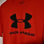Under Armour Mens Size Medium Heat gear Red WorkOut Shirt Logo Training Gym Tee Photo 4