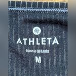 Athleta  Women’s Side M Grey Striped Lightweight Long Sleeve Top Photo 1