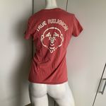 True Religion size small dusty rose pink V-neck short sleeve T-shirt Photo 3