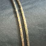 Women’s vintage dainty set of 2 gold tone patterned‎ bangle bracelets one size Photo 2