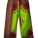 Jackpot Womens Boho Pants Size S High Rise Pull On Wide Leg Cotton Colorful NWT Brown Photo 0