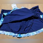 Your Profile Women’s Plus Size 20W Swim Skirt Bottom NWT Blue Ruched Side Photo 1